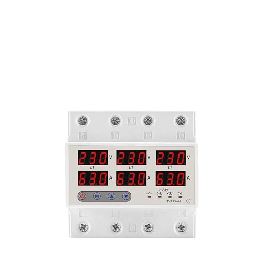 Voltmètre ampèremètre triphasé protection séquence phase surtension 63A - 4