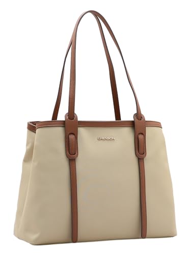 Chenson, Bolsa Feminina Chenson de Ombro Microfibra Tote Original Cor:Bege