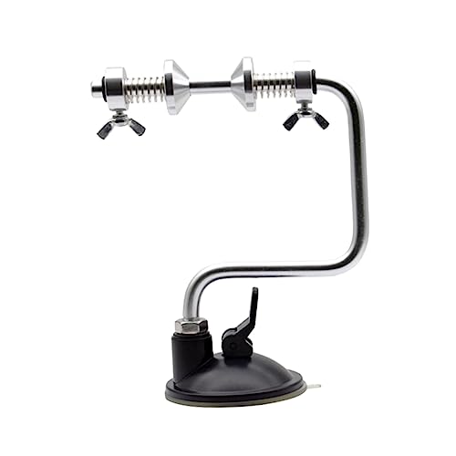 POPETPOP Fishing Line Spooling System with Vacuum Suction Cup Reel Line Spooler for Easy Winding Compact Lightweight Fishing Accessories Silver