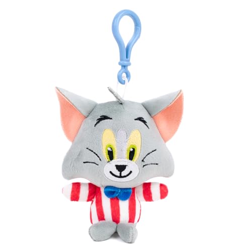 Image of Mirada Official Tom & Jerry Hanging Tom Soft Toy - 12cm | Cute & Lightweight Plush Keychain for Kids, Girls & Boys | Adorable Mini Stuffed Character for Bags, Gifting & Collectible Fans