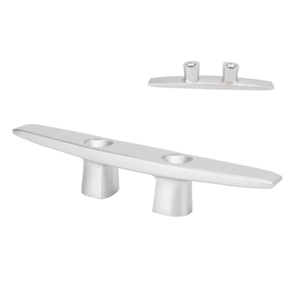 Taquet de Quai de Bateau 200mm avec Trous, borne Marine en Aluminium Compatible avec Yacht de Bateau