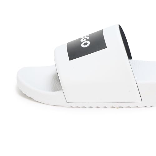 Image of HUGO mens Big Logo Label Slide Sandals