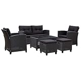 【Canapé de Jardin Durable】Fabriqué en polyrotin résistant aux intempéries et avec une structure en acier thermolaqué, cet ensemble offre une excellente longévité. Parfait pour le jardin, la terrasse ou le balcon, il conserve son aspect neuf grâce à sa résistance aux UV et aux conditions climatiques difficiles.