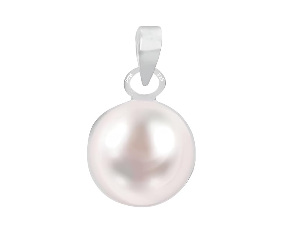 ptm Pearl/Moti 5.25 Ratti or 5 Carat Astrological Certified Gemstone bis Hallmark 925 Sterling Silver Pendant for Men & Women -fba3525-picture-47