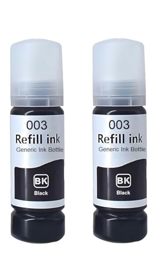 Occel 003 Black Refill Ink for Epson L3110, L3150, L3250, L3115, L3252, L3116, L3101, L3210, L3215, L3216, L3151, L3152, L3156, L5190 Printer (Pack of...