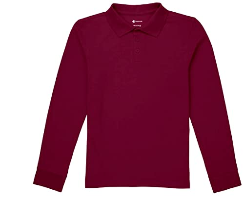 Image of Classroom School Uniforms Big Kid Long Sleeve Pique Polo CR835Y