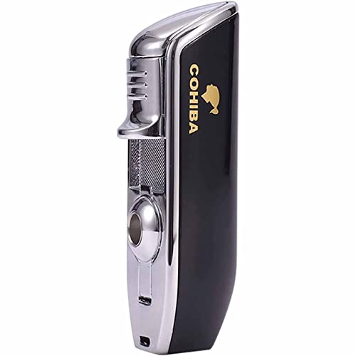 Portatile Accendino Antivento Sigaro Accendino Fiamma Ossidrica Ricarica Regolabile Accendino