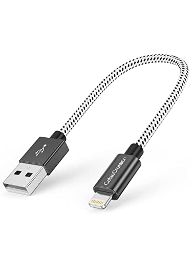 Image of CableCreation 3Pack Short iPhone Charging Cable 6 Inch /0.5FT, MFi Certified | Lightning to USB Data Sync Cord for iPhone 14 /14 Pro, AirPods Pro, iPhone 13, 12, 11, iPad