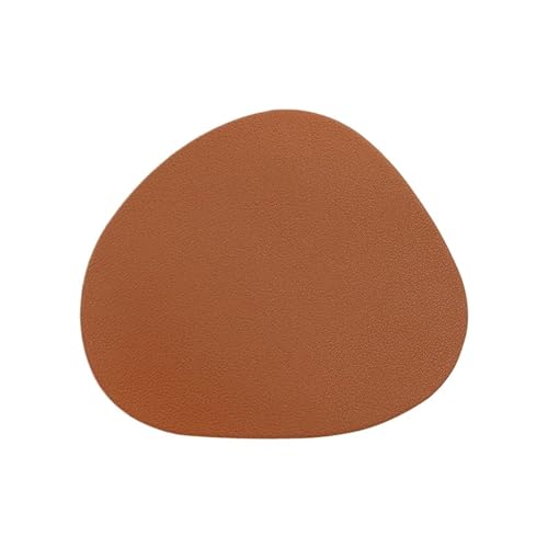 Set de table en cuir premium marron | Napperons ronds design isolants - 2