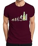 Navidad cerveza cerveza cerveza cuenta regresiva árbol de Navidad LUS camiseta para hombre, granate, XXL