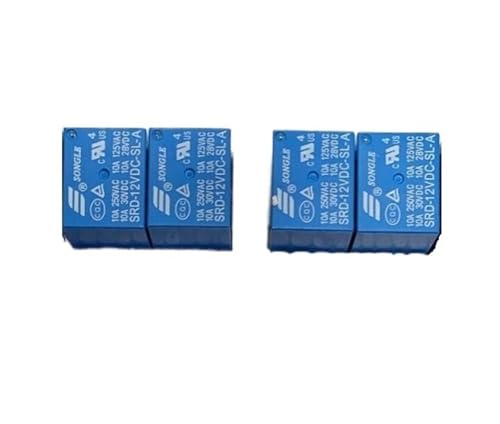 Relais SRD-12VDC-SL-A 12V 4 broches pour circuits électroniques en lot de 20 pièces