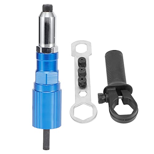 OEBUAFI Accesorio de Taladro de Remaches, Construcción de Aleación de Aluminio 490 G de Peso Adaptador de Rivéter Eléctrico para 24 32 40 48 Mm Herramienta de Tracción con la Llave de