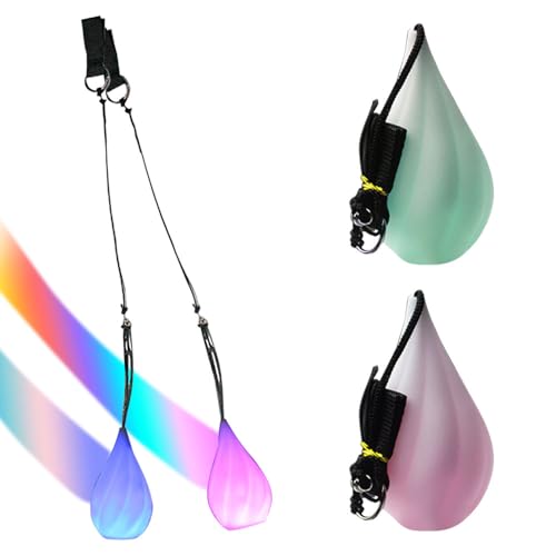 Rppiup 2 Pcs POI Balls Light Up Updated Version Led POI Balls with 9 Stunning Color Effects & Patterns Light Up Ball for Beginners Professionals Kids Adults for Dancing Camping Lights Show