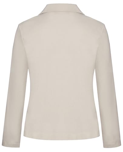 Women's Cotton Linen Blazer Long Sleeve Lapel Button Blazers Lightweight Summer Casual Work Office Jacket Suit3