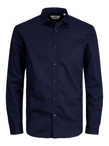 JACK & JONES Jprblacardiff Shirt L/S Noos Manches Longues, Blazer Bleu Marine, XL Homme