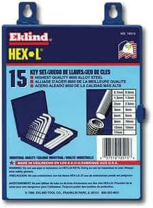 L Key Short Arm 15 pc Set Box Eklind 10515 07mm 17mm