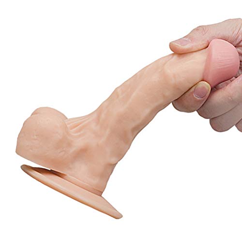 UsmànZY6 Juguětěs Lǒvěhǒněy, Los Patrones de Color Carne Fuertes Manos Libres del tamaño Grande de Doble Capa de Silicona Palo L: 7,28", D: 1.77"