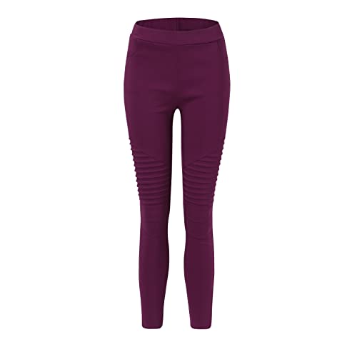 LULER Grote, meerkleurige, modieuze, casual, smal zittende, eenkleurige, elastische damesbroek met zakken, broek voor dames, breed zwart - Afbeelding 3