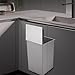 JTWWDM Cabinet Trash Can Wall Mounted Garbage Can Lid, Built-in Side Opening Waste Bin Cover, Easy to Balance Flap Waste Rotating, Stainless Steel Embedded Push Door,Build C