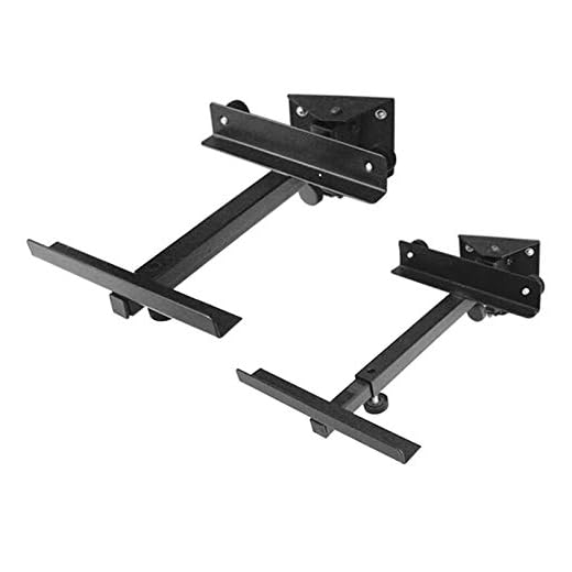 2 piezas (1 par) Altavoces Soporte de pared negro - carga de hasta 15 kg - Soporte de altavoz para altavoces de cine en casa - inclinación giratorio e inclinable - montaje en pared Modelo: BH2B
