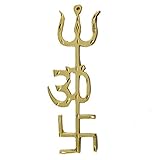 Artisans Orissa Swastik Om Trishul Hanging Showpiece for Car Home Office Pack of 2