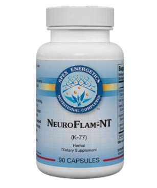 Apex Energetics NeuroFlam-NT 90ct (K-77) support the brain-immune system with phenols and flavonoids | Key ingredients include curcuminoids, baicalin, and apigenin which supports antioxidant processes