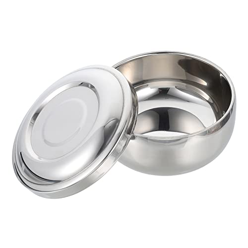 DEARMAMY Stainless Steel Shaving Soap Bowl Large Bubble Bowl for Men Shaving Tool Accessory