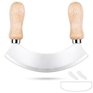 Hash Wiegemesser Edelstahl mit Holzgriff – Zum Schneiden & Portionieren 4 318P8rEBVgS. SL500 . SS300