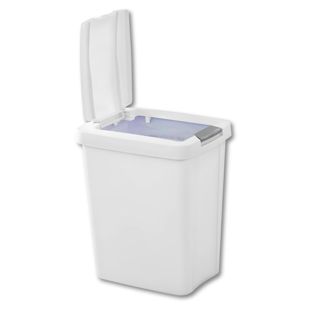 Amazon.co.jp: 7.5ガロンホワイトゴミ箱、タッチオープン蓋付き