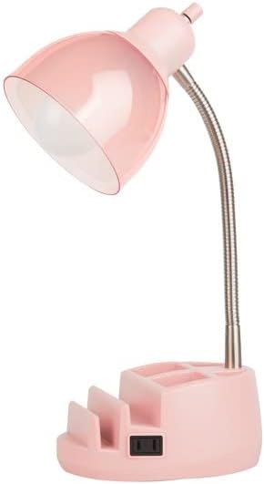 Urban Shop Organizer Task Lamp, Blush