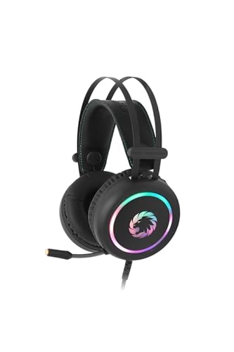 GAMEMAX HG3500 Casque de Gaming Over-Ear Headset USB avec microphone Driver Audio Surround 7.1 50 mm Éclairage RGB Rainbow