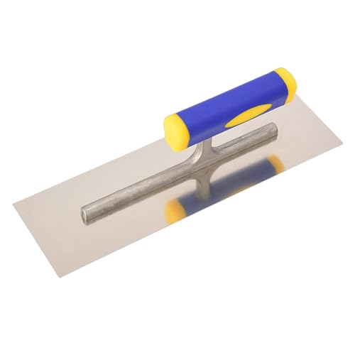 Whtkoph Cazzuola per Finitura Intonaco, Utensile Manuale in Acciaio Inossidabile, Angoli Squadrati Professionali, Cazzuola per Cemento, Utensile per Intonacat, 240 mmx90 mm