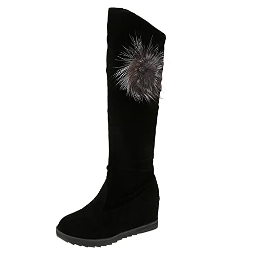 Bottes élastiques en coton pour femmes pour mollets larges et fins