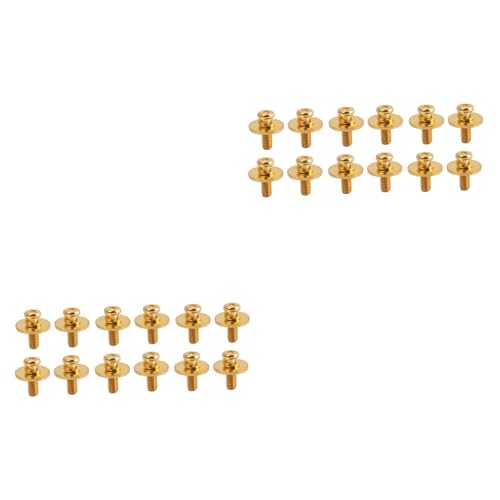 Abaodam 20pcs Gold Snare Drum Hoops Mounting Screws Drum Mounting Screws Washers Essential Accessories miniatura 1