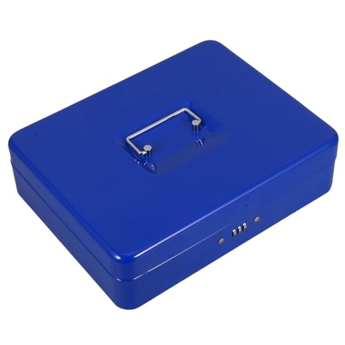 DIYEAH Cassetta Portadenaro in Metallo con Serratura Codice Combinazioni Organizer con Vassoio Rimovibile per Commerciale e Personale per Conservazione dei Contanti Compatta ed Efficiente