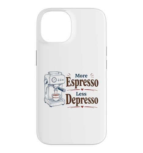 More Espresso Less Depresso�R�[�q�[���D�� �J�t�F�C�����[���A �X�}�z�P�[�X iPhone 14 �p