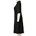 CAMDOM Church Clergy Dress for Women Minister Half Sleeve Loose Elegant Dress with Tab Collar Black