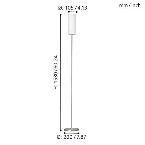 Lámpara de pie de 1 bombilla E27 Eglo Troy 3 con interruptor, iluminación interior para salón 5