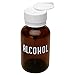 MENDA 35608 Glass/Polypropylene/Steel/Low-Density Polyethylene/Ldpe Dispensing Bottle, Lasting-Touch, Imprinted 'Alcohol', Amber Round Glass 8 oz, 8 fl. oz. Capacity