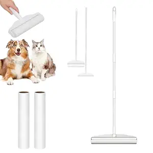 Royalkart 1 Lint Roller 3 Refills|Large 113cm Wide Floor Carpet Cleaner|Lint Rollers for Pet Hair Extra Sticky|Pet Cat & Dog Hair Remover |Lint Remover for Sofa, Carpet|Total 180 Sheets