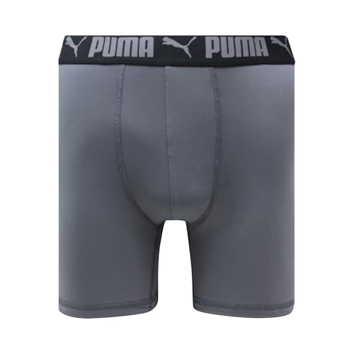 Image of PUMA Men's 4 Pack Active Stretch Boxer Briefs, Black /Red, Small