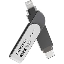 iXflash iPhone Flash Drive 128GB Apple MFi Certified, Lightning & USB C 3.1 Memory Stick Metal 2-in-1 for Android Phone, iPad & Computer - Photo, Video & Backup Photo Stick with Free APP