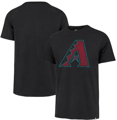 Image of 47 Brand MLB Men's Team Color Distressed Imprint Primary Logo Short Sleeve Baseball T-Shirt