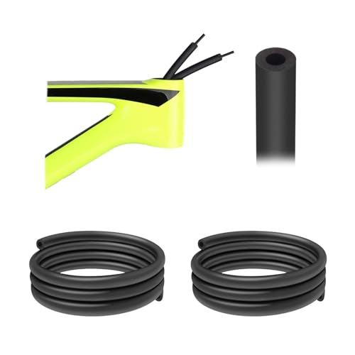 2 Stk Fahrrad 1,6M/lot Rahmen,Gehäuse Dämpfer,Fahrräder schallabsorbierendes Kabel,Fahrräder Schaumstoffhülse,für Fahrrad-Schalt-/Brems-/Hydraulikschläuche bis zu einem Außendurchmesser von 6mmSchwarz