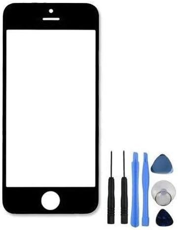 New Front Outer Screen Lens Glass Replacement + Tools for iPhone 5G,5S,5C BLACK (no Frame)