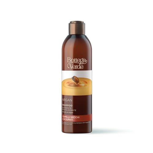 Bottega Verde - Argan, Shampoo Nutriente, Rivitalizzante, 250 ml, con Olio di Argan, per Capelli Secchi o Sciupati