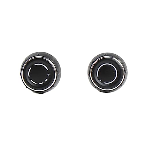 2 Pack Radio Volume Control Knob Dash Button Sticker Repair Kit Car Rear CD Volume Switch Center Console Audio Adjustment Cover 97064292901 Compatible for Automotive (Left Right)