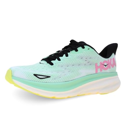 HOKA Clifton 9 Femme Veret HOKA ONE ONE 1127896-MNW Clifton 9 Femme Mint Fluorite/Snow Melt EU 36