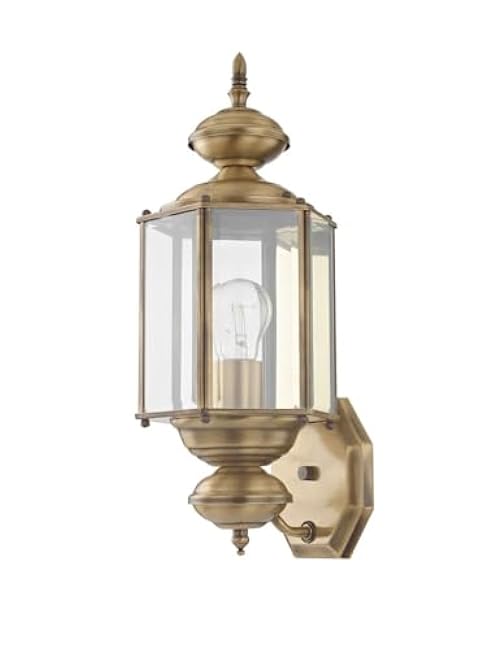 Livex Lighting 2006-02 Basics 1 Light PB Outdoor Wall Lantern, Polished Brass