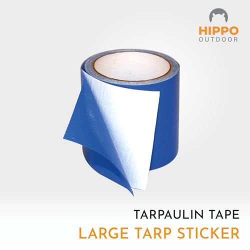 Image of Tarpaulin Repair Tape - Heavy Duty Repairs Duck Tape, Blue Duct Tape, uv Protected and Waterproof, Protect Against Chafe wear and Tear 16 ft Tape roll (1250)